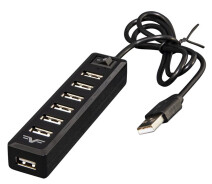 Купить - кардридер  Концентратор USB 2.0 Frime 7хUSB2.0 Black (FH-20040)