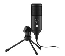 Купить - микрофон для караоке  Микрофон для ПК 2Е 2E-MPC020 Streaming KIT USB проводной конденсаторный черный