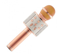 Купить - микрофон для караоке  Беспроводной микрофон караоке bluetooth WS858 Karaoke 5Вт Rose Gold