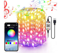 Купить - гирлянду  Smart Гирлянда RGB c управлением через приложение телефона, USB питание - 15 метров/150 лампочек (877-1)