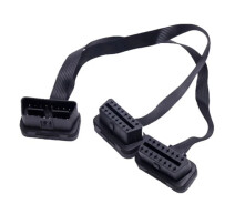 Купить - адаптер и кабель  OBD2 на 2 OBD2 сплиттер, разветвитель, плоский 45см