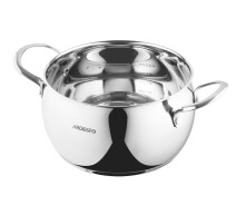 Купить - кастрюлю и казан  Кастрюля из нержавеющей стали Ardesto AR4340GB Gemini Liguria со стеклянной крышкой 4л