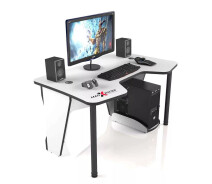 Купить - стол ПК  Стол геймерский CNC Mebli Comfort GT14 White/Black 1400 мм