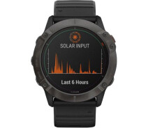 Купить - смарт-часы  Смарт-часы Garmin Fenix 6X Pro Solar Titanium Carbon Grey DLC with Black Band (010-02157-21)