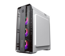 Купить - корпус для ПК  Корпус компьютерный GameMax Moonlight FRGB-White без блока питания/ATX/RGB-подсветка/боковое окно Белый