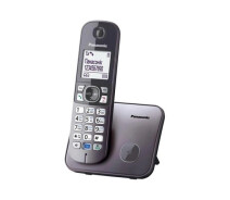 Купить - проводной телефон  Телефон DECT Panasonic KX-TG6811UAM беспроводной АОН/CallerID 1.8" Metallic