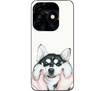 Купить - чехол для смартфона  Бампер силиконовый SMTT для Tecno Spark 10C (KI5m) с рисунком Хаски