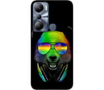 Купить - чехол для смартфона  Силиконовый чехол SMTT для Infinix Hot 20i с картинкой Мишка в наушниках