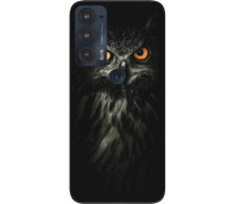 Купить - чехол для смартфона  Силиконовый чехол SMTT для Motorola Edge 20 с картинкой Филин на черном фоне