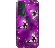 Купить - чехол для смартфона  Силиконовый чехол SMTT для Motorola Edge 20 с картинкой Сиреневые бабочки