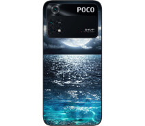 Купить - чехол для смартфона  Чехол силиконовый SMTT для Xiaomi Poco M4 Pro 4G с картинкой Луна