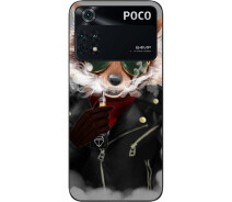 Купить - чехол для смартфона  Силиконовый чехол SMTT для Xiaomi Poco M4 Pro 4G с картинкой Крутой енот
