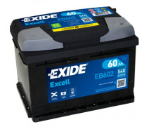 Купить - автомобильный аккумулятор  Аккумулятор автомобильный EXIDE EXCELL 60Ah Н ЭВ (-/+) (540EN) (EB602)