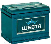Купить - автомобильный аккумулятор  Автомобильный аккумулятор WESTA 74Ah 720A