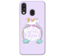 Купить - чехол для смартфона  ТПУ чехол Believe in your dream unicorn для Samsung Galaxy A40 (A405F)