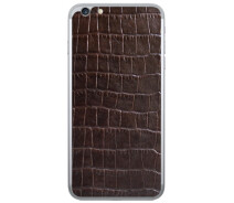 Купить - чехол для смартфона  Кожаная наклейка Glueskin для iPhone 6/6s Plus - Dark Brown Croco