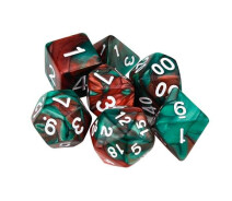 Купить - аксессуар для настольной игры  Кости игральные многогранные 7 штук 4-20 граней пластик