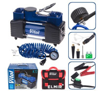 Купить - автокомпрессор  Компрессор VITOL K-72 150psi/25Amp/90л/шл5м/клеммы/2цил (383107-05)