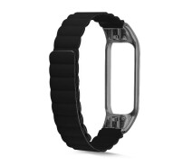 Купить - аксессуар к смарт-чсасам  Ремешок Ribbed Silicone Mi Band 7 Black (04)
