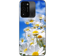 Купить - чехол для смартфона  Силиконовый чехол SMTT для Tecno Spark 8C с картинкой Красивые ромашки