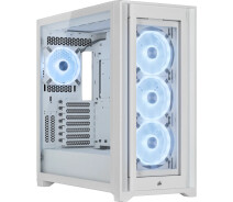 Купить - корпус для ПК  Корпус Corsair iCUE 5000X RGB QL Tempered Glass White (CC-9011233-WW) без БП