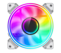 Купить - систему охлаждения  Кулер для корпуса GameMax Dual Ring Infinity WH RGB-подсветка 120мм Белый