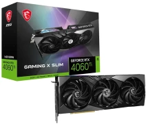 Купить - видеокарту  Видеокарта GF RTX 4060 Ti 16G GDDR6 Gaming X Slim MSI (GeForce RTX 4060 Ti GAMING X SLIM 16G)