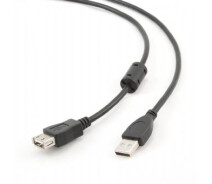 Купить - адаптер и кабель  Кабель Cablexpert CCF-USB2-AMAF-15 удлинитель USB 2.0 AM/AF 4,5 м, Ферритовый фильтр