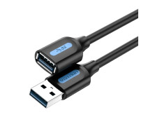 Купить - адаптер и кабель  Удлинитель Vention USB-USB 0.5m, Black (CBHBD)