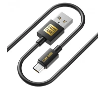 Купить - адаптер и кабель  Кабель Luxe Cube USB micro to USB 1м 3А чорний
