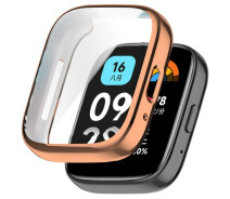 Купить - аксессуар к смарт-чсасам  Защитный чехол Deexe Hard Frame для Xiaomi Redmi Watch 3 Active/3 Lite - Rose Gold