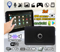 Купить - GPS-навигатор  Автомобильный GPS 2в1 навигатор с видеорегистратором DVR Android A732Cam 512mb\8gb с сенсорным экраном 7", FM трансмиттером, мультимедийный, microSD