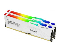 Купить - оперативную память  Модуль памяти Kingston Fury DDR5 64GB (2x32GB) Beast White RGB EXPO 6000MHz (KF560C36BWEAK2-64)