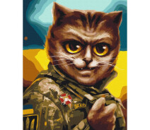 Купить - картину по номерам  Картина по номерам "Котик Главнокомандующий" ©Марианна Пащук Brushme BS53427 40х50 см