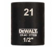 Купить - головку, наборы головок  Головка торцевая ударная DeWALT IMPACT 1/2х21мм шестигранная (DT7539)