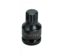 Купить - головку, наборы головок  Головка ударная TOPTUL SPLINE М18 L44мм 1/2 (KADB1618S)