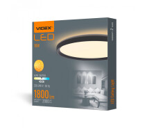 Купить - светильник потолочный  LED светильник с декоративной подсветкой VIDEX 18W 4000K Черный