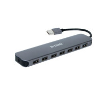 Купить - кардридер  USB-концентратор D-Link DUB-H7 7xUSB2.0 USB2.0 85г внешний черный