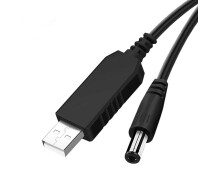 Купить - адаптер и кабель  Кабель для роутера - повышающий переходник USB - DC 12V DC 5.5x2.1mm (UD1202)