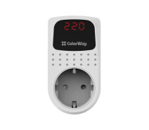 Купить - умную розетку  Реле напряжения ColorWay (16A/3680W) 150V-210V/230V-280V, DS2, 1 розетка