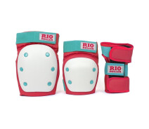 Купить - комплект защитной экипировки  Защита Rio Roller Triple Pad Set (Красно-мятный, L)