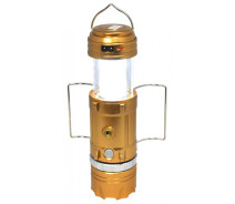 Купить - фонарик  Фонарь кемпинговый Sheng Ba SB-9699 на солнечной батарее c фонариком Gold (3_03692)
