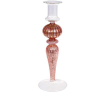 Купить - подсвечник  Подсвечник стеклянный Candlestick 8.5х25см, розовый