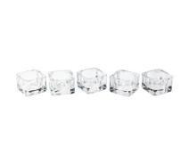 Купить - подсвечник  Набор подсвечников для свечи IKEA GLASIG стеклянные 5 шт 5*5 см 002.591.41