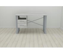 Купить - стол ПК  Письменный стол с ящиками Ferrum-decor Оскар 750x1200x600 металл Серый ДСП Бетон 16 мм (OSK0021)