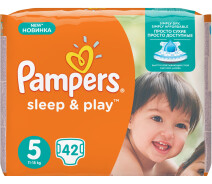 Купить - подгузник  Подгузники Pampers Sleep&Play 5 (11-18 кг), 42 шт