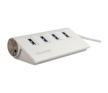 Купить - кардридер  USB-Хаб Maxxter USB 3.0 4хUSB3.0 Silver (HU3A-4P-01)