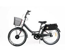 Купить - электровелосипеды  Электровелосипед с корзинкой Smart 24 дюйма (500W,13Ah) Черный