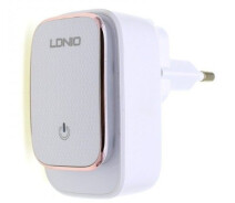 Купить - зарядное устройство для телефона и планшета  Адаптер сетевой Ldnio Micro USB Cable Touch Light A2205 белый 2USB 2.4A