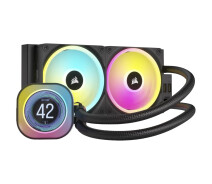 Купить - систему охлаждения  Система водяного охлаждения Corsair iCUE Link H100i LCD RGB Liquid CPU Cooler Black (CW-9061007-WW), Intel: 1700/1200/1151/1150/1155/1156, AMD: AM5/AM4, 277х120х27 мм